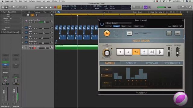 Logic Pro X - Putting a HiHat Through Arpeggiator (Tutorial) смотреть онлайн
