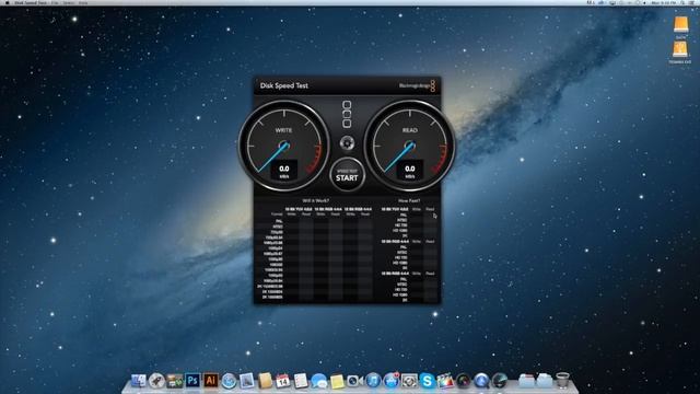 iMac Summer 2013 - Blackmagic Disk Speed Test with a 512 SSD смотреть онлайн