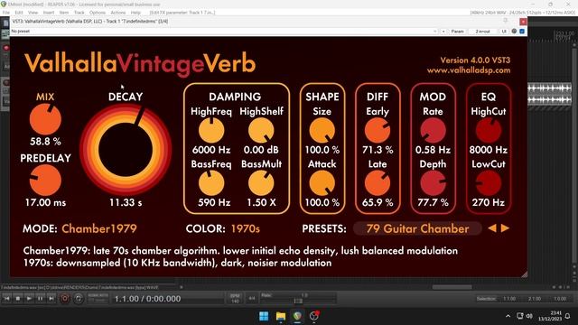 Vintage Verb 4.0 by Valhalla (No Talking) смотреть онлайн