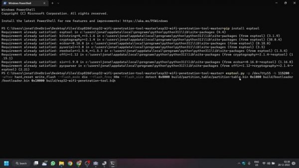 ESP32 Wi-Fi Penetration Tool Installation #esp32 #wifihacking #cybersecurity