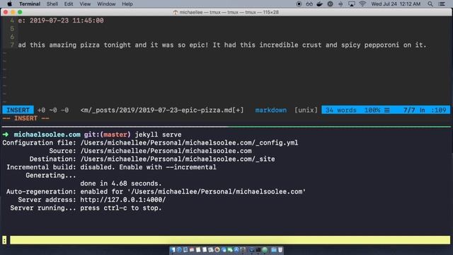 Resizing tmux panes смотреть онлайн