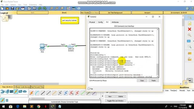 port security with shutdown violation mode смотреть онлайн