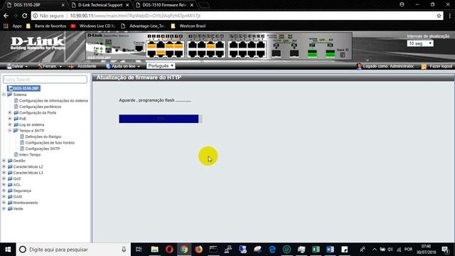 D Link   DGS 1510 28P Switch   Atualização Firmware