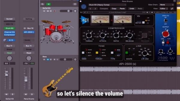 Logic Pro Rock Drummer 🥁 | Parallel Compression | Logic Drummer