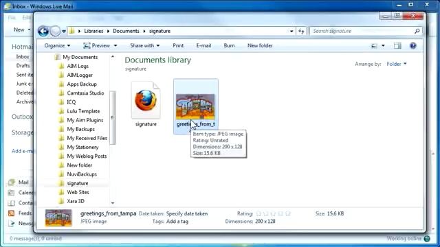Email Signature With Image In Windows Live Mail смотреть онлайн