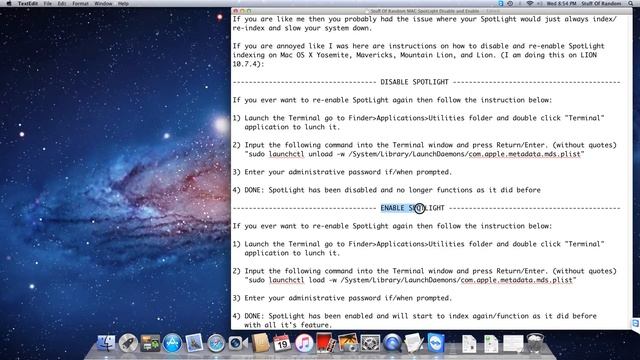 Disable and Enable Spotlight on Apple Mac OS X (No Audio Version) смотреть онлайн