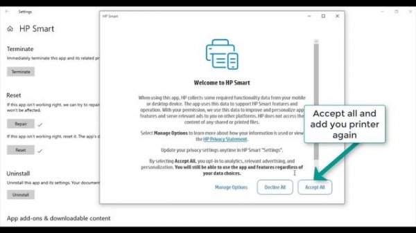 How to solve HP smart app not working problem. #hp #windows10