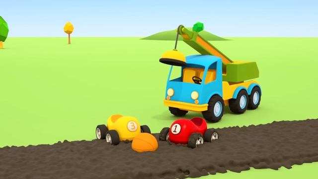 Çizgi Film Türkçe - Yardımcı Arabalar Asfalt Yapıyor! Küçük çocuklar Için Eğitici Dizi