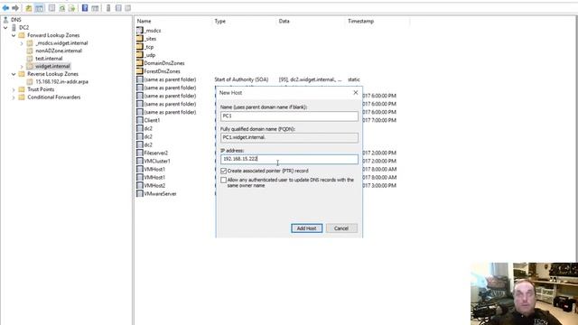 How to create A Host record in Windows Server 2016 DNS смотреть онлайн