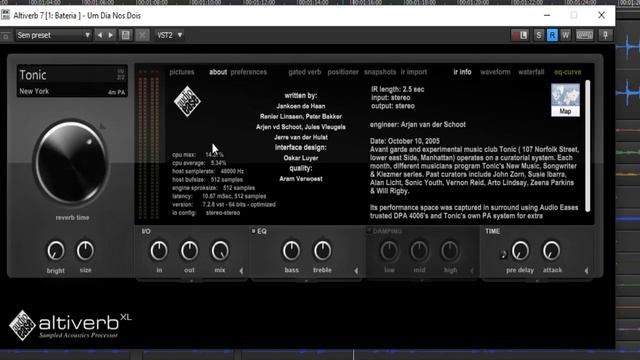 Altiverb - A verdadeira reverberação natural para a sua masterização e mixagem. смотреть онлайн
