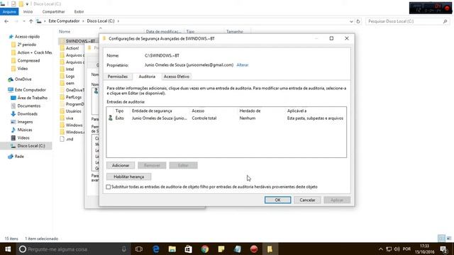 Como Excluir a pasta $WINDOWS.~BT no Windows 10 2016 смотреть онлайн
