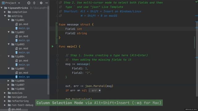 #87 JetBrains GoLand 2020.1 新特性介绍 【Go 夜读】 смотреть онлайн