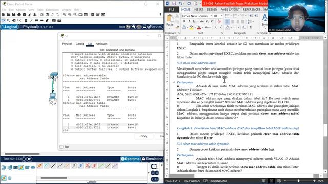 TugasPraktikum 3_Menampilkan Tabel MAC Address Switch смотреть онлайн