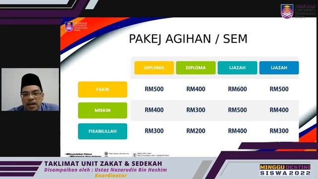 MDS UiTM Cawangan Johor Mac - Ogos 2022 : Taklimat Unit Zakat & Sedekah смотреть онлайн