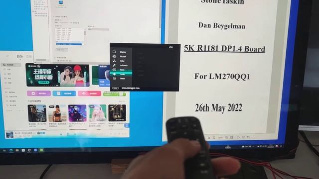 R1811 5K Driver Board DIY For iMac Panel LM270QQ1 Testing Video смотреть онлайн