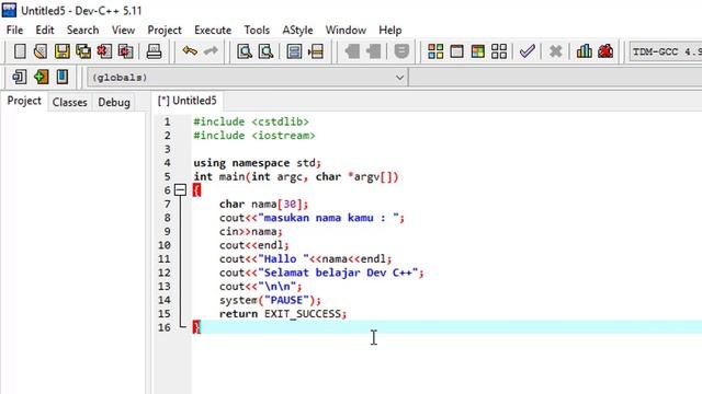 Tutorial DEV C++ Untuk Pemula - Cara Install DEV C++ dan Membuat Program Sederhana Input dan Output смотреть онлайн