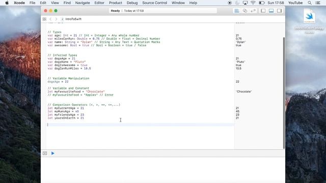 Learn Swift 3.0 & Xcode 8 (Part 1 - Swift Basics) смотреть онлайн