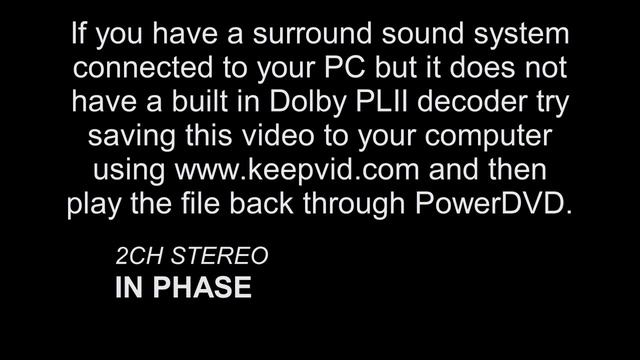 Surround for YouTube Videos (Dolby Pro Logic II) © смотреть онлайн