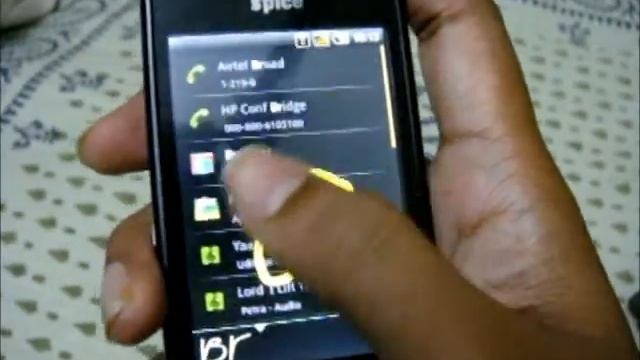 Spice MI 300, Android 1.6 Demo - Google Gesture Search смотреть онлайн