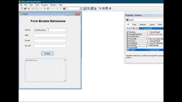 Microsoft Visual FoxPro ,Membuat Form Sederhana #1 смотреть онлайн