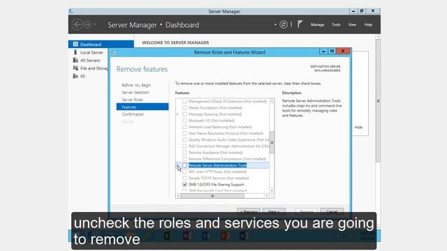 To Remove Roles and Services in Windows Server 2012 r2 смотреть онлайн