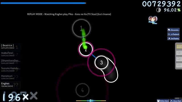 Osu! Katanagari - Koto no ha (TV Size) [Gu's Insane] DT FC смотреть онлайн