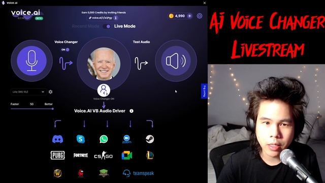 Voice.AI voice changer livestream смотреть онлайн