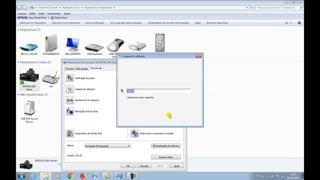 Epson EcoTank Limpeza do Cabeçote - Com Windows 7 смотреть онлайн