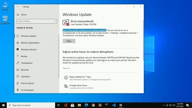 How to fix Windows 10 update error "one of the update services is not running properly" смотреть онлайн
