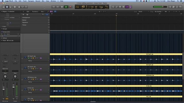 Logic X drums quantized + tempo fixed full song смотреть онлайн