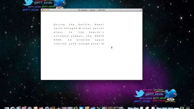 Ver Star Wars episodio IV desde desde terminal de mac смотреть онлайн