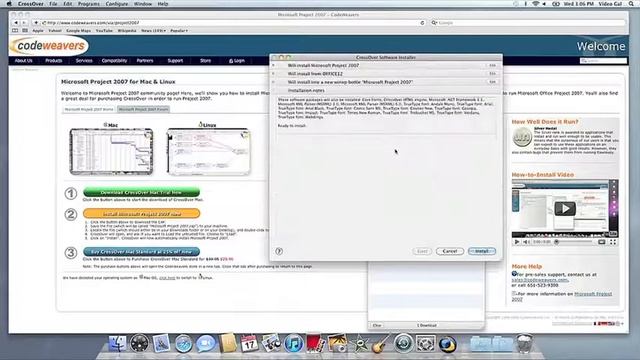 Installing Microsoft Project 2007 on Mac with CrossOver смотреть онлайн