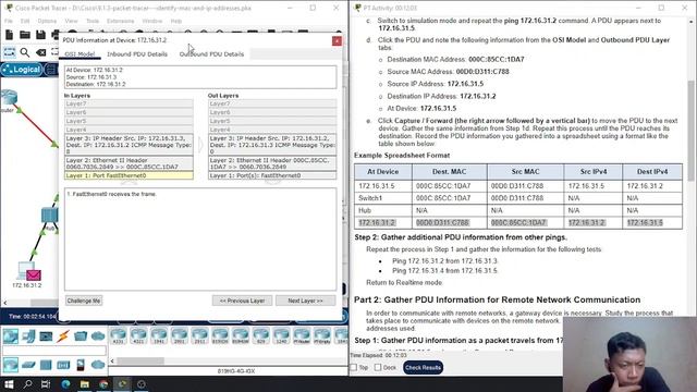 9.1.3 Packet Tracer - Identify Mac and IP Addresses by AFP смотреть онлайн