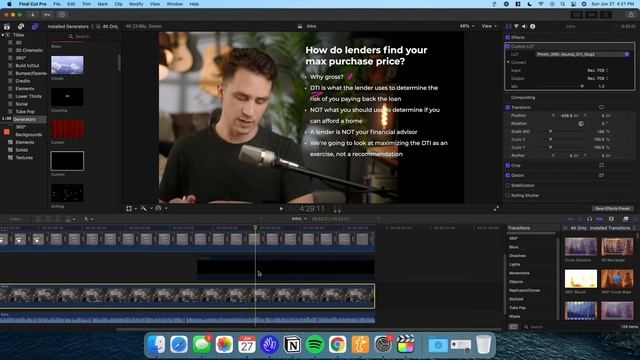 Transparent Gradient with Graduated Masks in FCPX смотреть онлайн