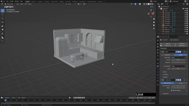 Blender 3D | Simple Kitchen | Tutorial for Beginners смотреть онлайн