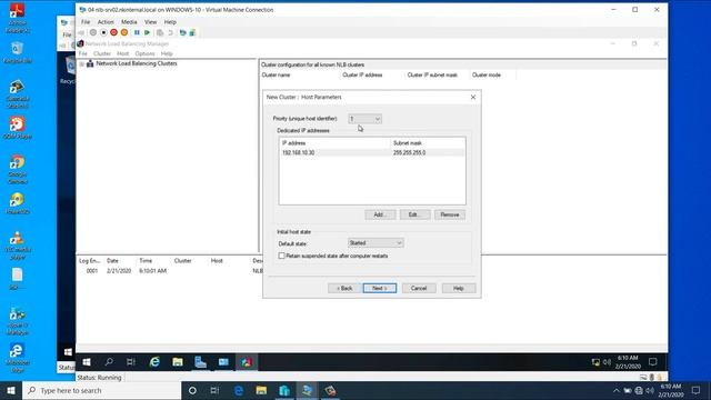 NLB (Network Load Balancing) Install and configured clusters on windows server 2019 смотреть онлайн