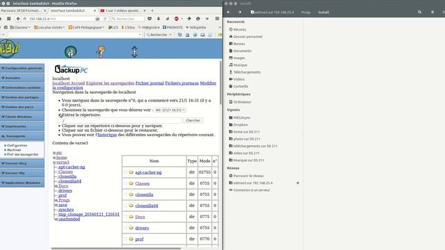 Restaurer des fichiers avec Backuppc смотреть онлайн