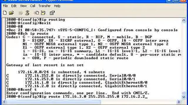 237 20 Static IP Routing 05 Create Static Route смотреть онлайн