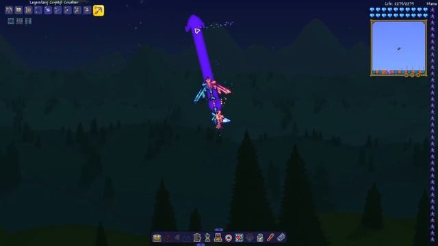 Terraria Supreme Buffed Crystyl Crusher New Beam Function vs Calamity Mod Boss Rush смотреть онлайн
