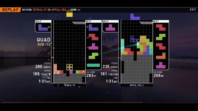 【Tetrio】 Tetris TV vs APPLE TEA (3) смотреть онлайн