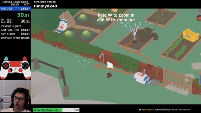 Untitled Goose Game Speedrun - Rake in the Lake - 56s [TiedWR] смотреть онлайн