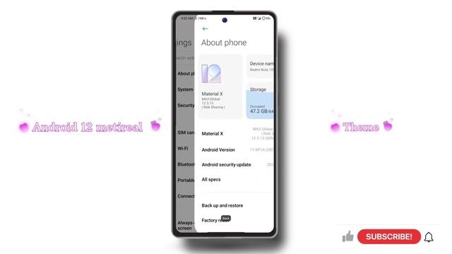 Android 12 metireal theme for miui new system ui/ lock screen смотреть онлайн