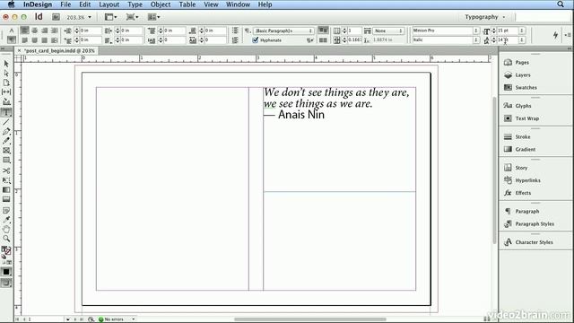 Adobe Indesign Tutorial 7 - Changing Text Color And Paragraph Settings