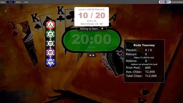 PokerDIY Tourney Manager and Blind Timer/Chip Calculator смотреть онлайн