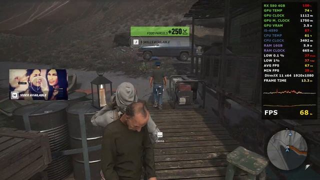 Ghost Recon Wildland - RX 580 4GB - i5 4590 - Custom Setting 1080p смотреть онлайн