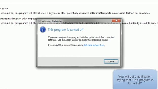 HOW TO TURN YOUR WINDOWS DEFENDER ON OR OFF IN WINDOWS 7 смотреть онлайн