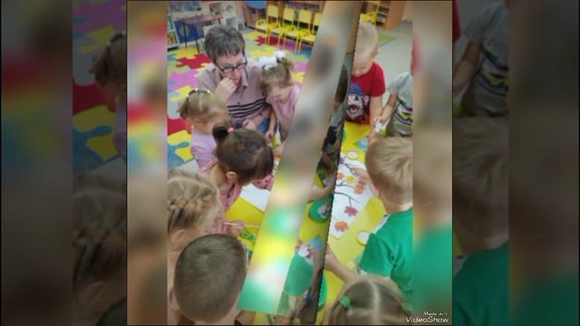 Коллективная аппликация "Клён" младшая группа "Звёздочки" смотреть онлайн