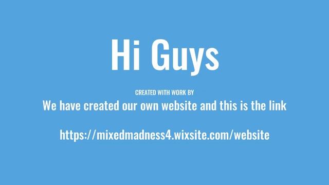 we have created our own website!!!!! смотреть онлайн