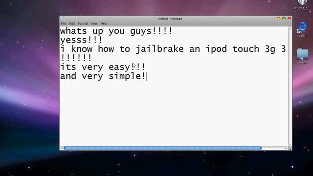 how to jailbreak an new ipod touch 3g firmware 3.1.3 смотреть онлайн