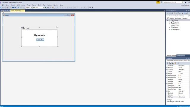Tab Control Microsoft Visual Studio смотреть онлайн